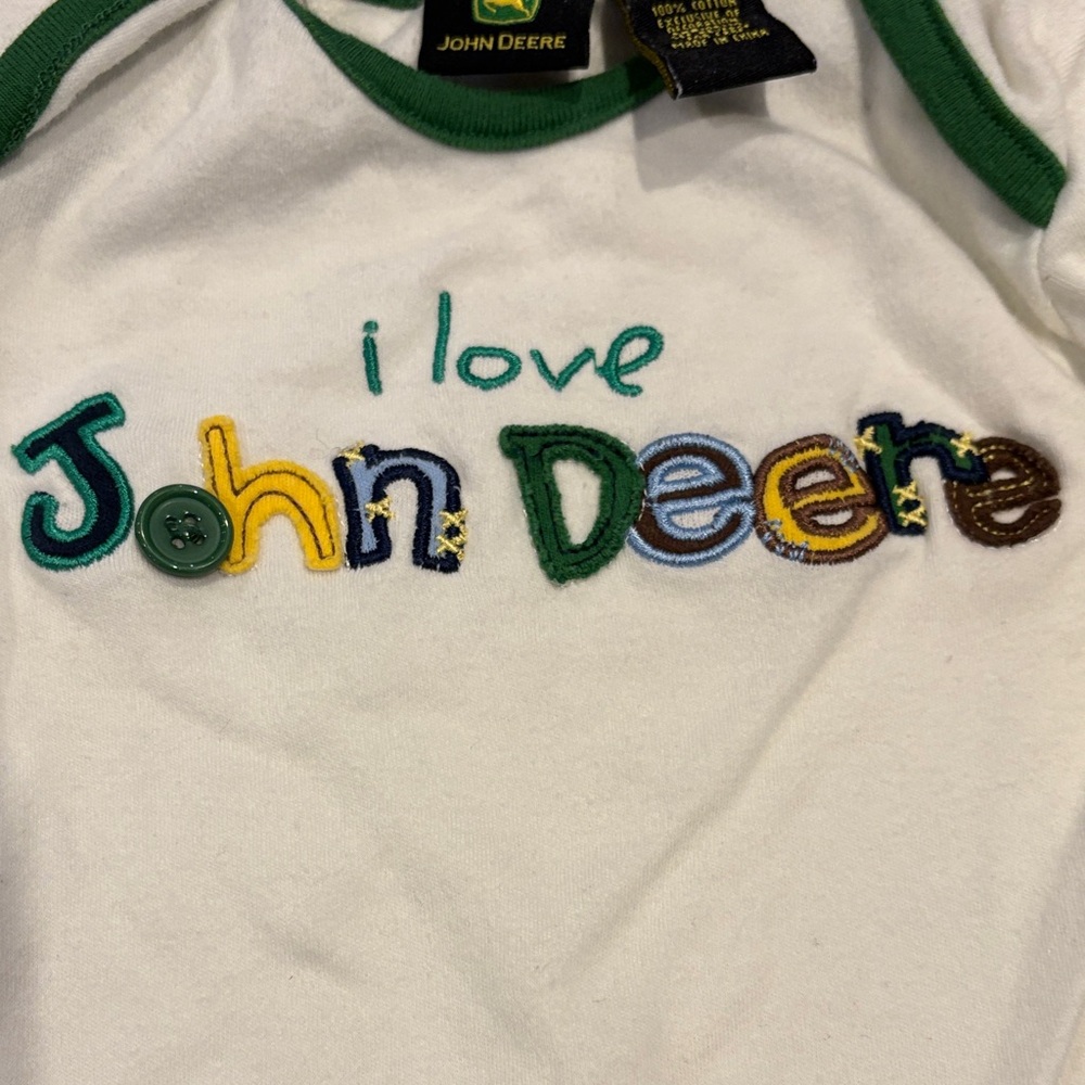John Deere Kids Shirts & Tops Set - Green, White, Brown - Picture 4 of 15